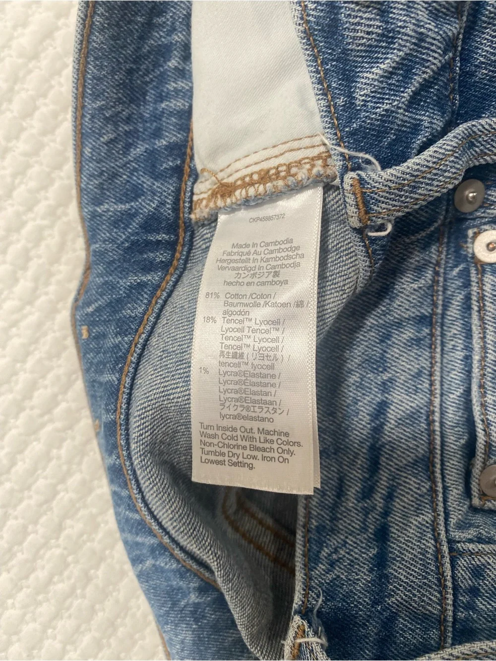 Madewell The Perfect Vintage Jean Women 24P Blue High Rise Straight‎ Crop Ankle